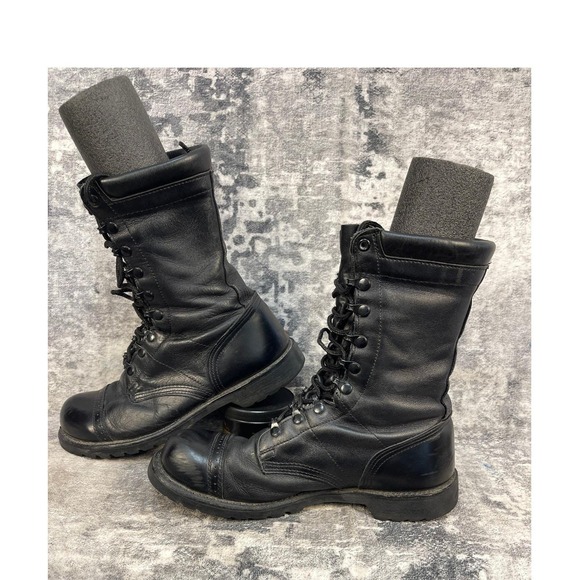 Corcoran Jump Boots Mens 10 D Black Leather Cap Toe Military Combat Lace Up Corcoran 1500 Jump Boots 10 main image 4